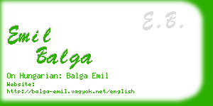emil balga business card